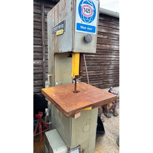1425 - STARTRITE 14-S-5 BANDSAW, PHASE 3, SERIAL NO: 31770, 172CM (H) X 50CM (W) X 75CM (D) / ALL LOTS ARE ... 