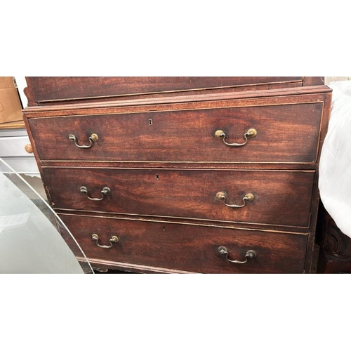 1504 - 18TH CENTURY MAHOGANY TALL BOY WITH 8 DRAWERS, 183 X 110 X 56CM / ALL LOTS ARE LOCATED IN SL0 9LG, R... 