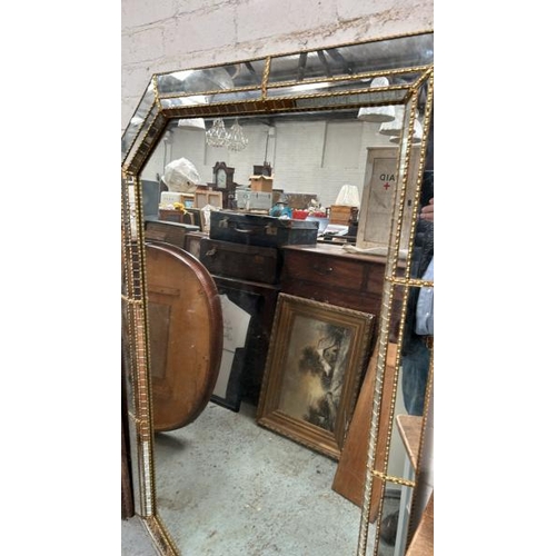 1508 - A LARGE ORNATE ART DECO STYLE MIRROR, 160 (W) X 91CM (H) / ALL LOTS ARE LOCATED IN SL0 9LG, REGRETFU... 