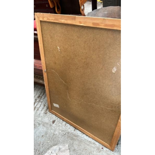 1523 - A LARGE BEVELLED EDGE MIRROR IN ORNATE FRAME, 86 X 112CM / ALL LOTS ARE LOCATED IN SL0 9LG, REGRETFU... 