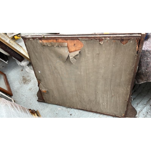 1525 - A MAHOGANY FRAMED BEVELLED MIRROR, 123 X 87CM / ALL LOTS ARE LOCATED IN SL0 9LG, REGRETFULLY WE DO N... 