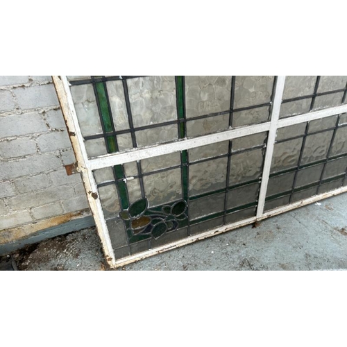 1531 - A LARGE STAINED GLASS WINDOW WITH LEAD LINED PANELS, 268 X 139CM / ALL LOTS ARE LOCATED IN SL0 9LG, ... 