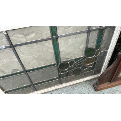 1531 - A LARGE STAINED GLASS WINDOW WITH LEAD LINED PANELS, 268 X 139CM / ALL LOTS ARE LOCATED IN SL0 9LG, ... 
