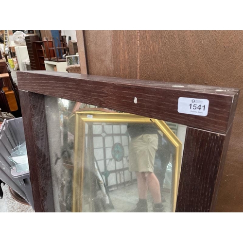 1541 - FLOOR LENGTH MIRROR IN THICK WOODEN FRAME, 51 X 141CM / ALL LOTS ARE LOCATED IN SL0 9LG, REGRETFULLY... 