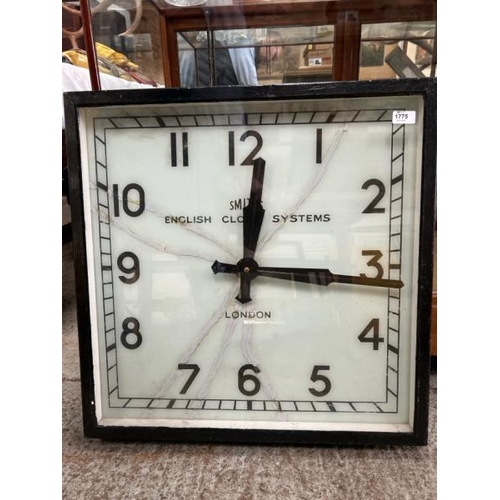 1775 - SMITHS LONDON SQUARE INDUSTRIAL CLOCK, 70CM (H) X 70CM (W) / ALL LOTS ARE LOCATED IN SL0 9LG, REGRET... 