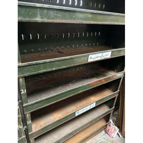 1795 - EIGHT TIER METAL CABINET, 190CM (H) X 91CM (W) X 31CM (D) / ALL LOTS ARE LOCATED IN SL0 9LG, REGRETF... 