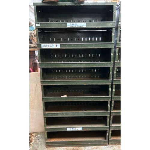 1796 - EIGHT TIER METAL CABINET, 190CM (H) X 91CM (W) X 31CM (D) / ALL LOTS ARE LOCATED IN SL0 9LG, REGRETF... 