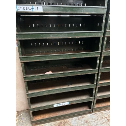 1796 - EIGHT TIER METAL CABINET, 190CM (H) X 91CM (W) X 31CM (D) / ALL LOTS ARE LOCATED IN SL0 9LG, REGRETF... 