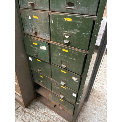 1797 - METAL STORAGE CABINET WITH THIRTEEN DRAWERS, 144CM (H) X 59CM (W) X 36CM (D) / ALL LOTS ARE LOCATED ... 