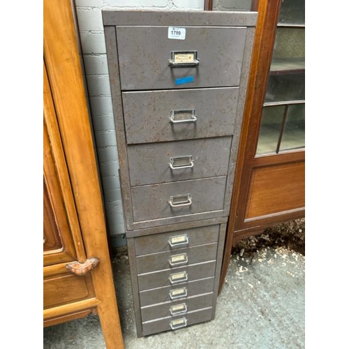 1799 - X2 FOUR DRAWER METAL FILING CABINETS, 58CM (H) X 35CM (W) X 42.5CM (D) / ALL LOTS ARE LOCATED IN SL0... 