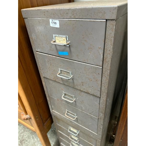 1799 - X2 FOUR DRAWER METAL FILING CABINETS, 58CM (H) X 35CM (W) X 42.5CM (D) / ALL LOTS ARE LOCATED IN SL0... 