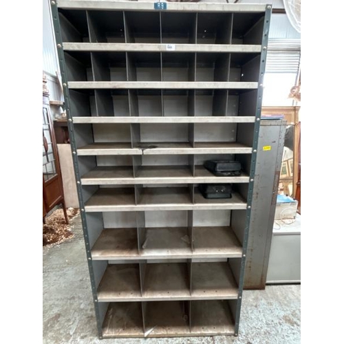 1800 - THIRTY SIX COMPARTMENT CABINET, 186CM (H) X 91.5CM (W) X 30.5CM (D), NOT INCLUDING CONTENTS / ALL LO... 