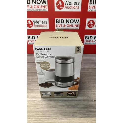 5248 - SALTER EK2311 ELECTRIC COFFEE & SPICE GRINDER  STAINLESS STEEL BLADE, 60G COFFEE BEAN/DRY HERB MILL,... 