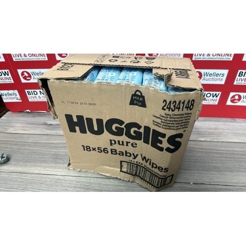 5259 - 17X PACKS OF HUGGIES PURE BABY WIPES / G7