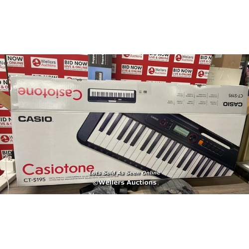 6351 - CASIO CT-S195AD KEY LIGHTING KEYBOARD / POWERS UP / MINIMAL IF ANY SIGNS OF USE / P6