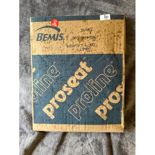 581 - NEW BEMIS PROSEAT PROLINE TOILET SEAT AND LID ASSEMBLY