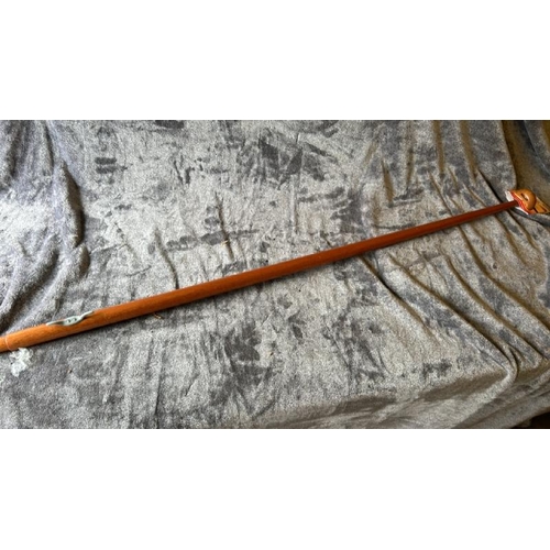 607 - NEW LAHNA WOODEN FLAG POLE, SEE IMAGES FOR SIZE