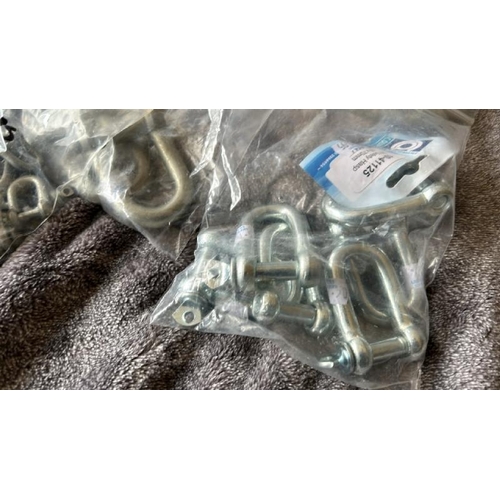 716 - JOB LOT NEW GALVANISED D LINK SHACKLES