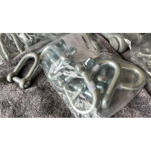 716 - JOB LOT NEW GALVANISED D LINK SHACKLES