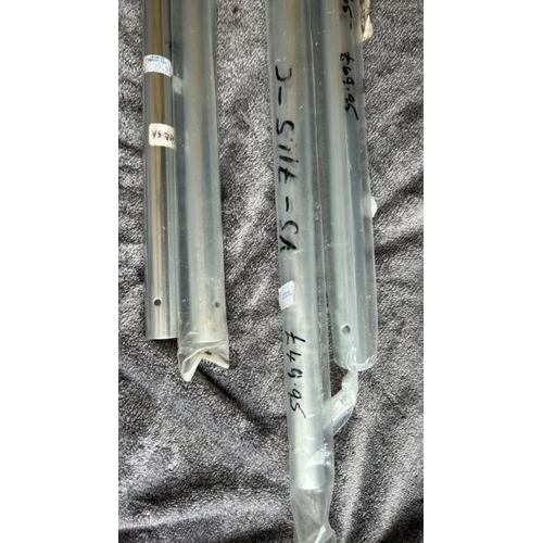 719 - X4 NEW ALLUMINIUM STANTION POSTS, ASSORTED SIZES