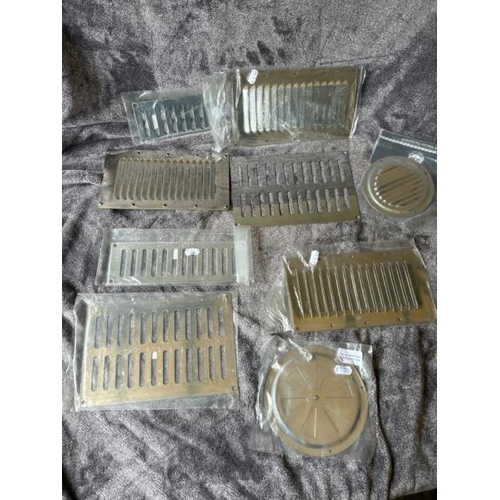 750 - ASSORTED NEW STAINLESS STEEL VENTILATOR GRILLS