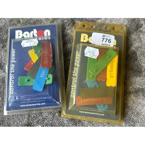 776 - X2 NEW PACKS OF BARTON LABELS FOR ROPE CLUTCHES