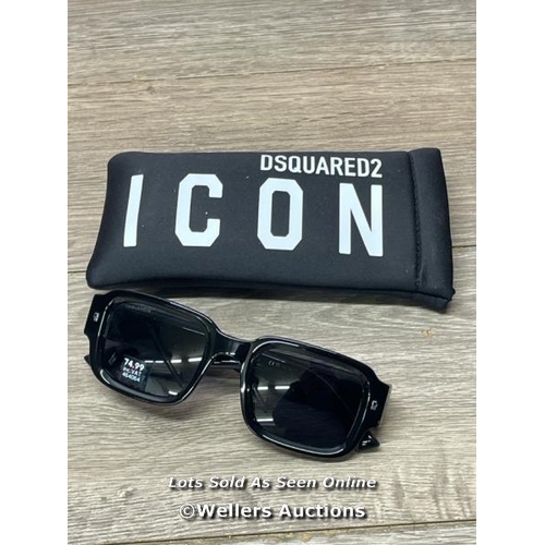 6213 - DSQUARED ICON 0009/S  BLACK PLASTIC SUNGLASSES / B27