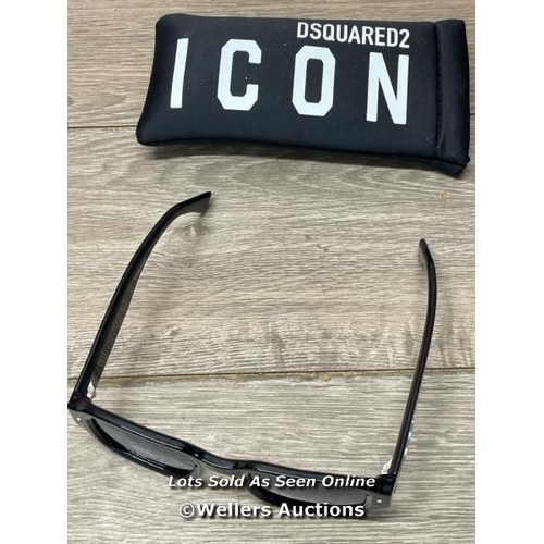 6213 - DSQUARED ICON 0009/S  BLACK PLASTIC SUNGLASSES / B27