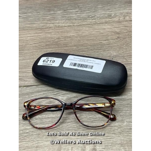 6219 - C.LACROIX CL 1139 25 RED PLASTIC FRAMES / B27