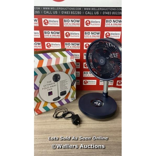 6356 - NSA ULTIMATE FOLDING FAN WITH REMOTE CONTROL, FFDC-24RC / POWERS UP / MINIMAL SIGNS OF USE / C26