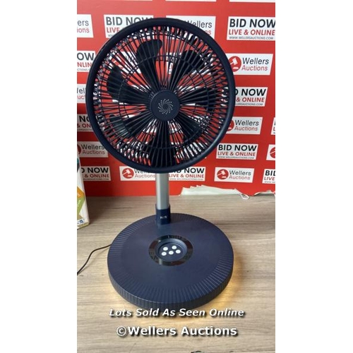 6356 - NSA ULTIMATE FOLDING FAN WITH REMOTE CONTROL, FFDC-24RC / POWERS UP / MINIMAL SIGNS OF USE / C26