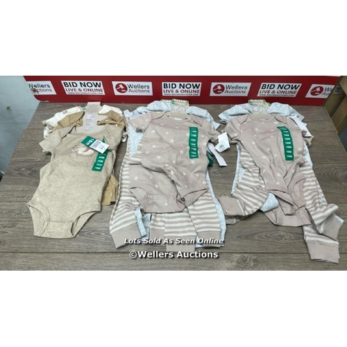 6423 - NEW BABIES PEKKLE BABY GROW SET X6 18MONTHS / B16