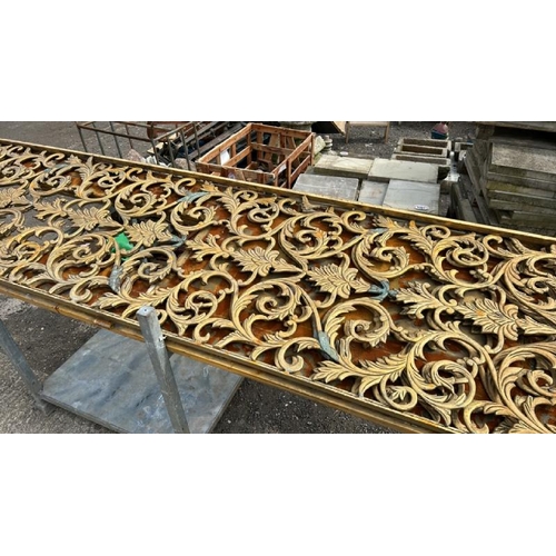 1851 - SET OF VERY LARGE ORNATE PAINTED CAST IRON AND WOOD PAINTED DOORS MADE UP OF FOUR PARTS, ORIGINALLY ... 