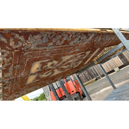 1851 - SET OF VERY LARGE ORNATE PAINTED CAST IRON AND WOOD PAINTED DOORS MADE UP OF FOUR PARTS, ORIGINALLY ... 