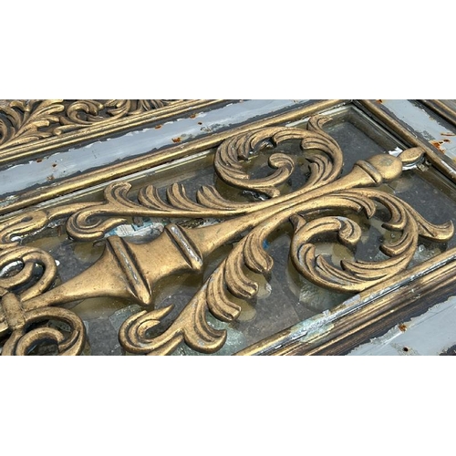 1851 - SET OF VERY LARGE ORNATE PAINTED CAST IRON AND WOOD PAINTED DOORS MADE UP OF FOUR PARTS, ORIGINALLY ... 