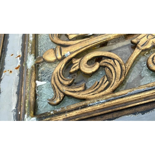 1851 - SET OF VERY LARGE ORNATE PAINTED CAST IRON AND WOOD PAINTED DOORS MADE UP OF FOUR PARTS, ORIGINALLY ... 