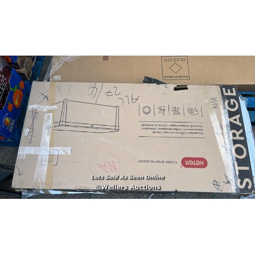 8006 - KETER BRUSHWOOD OUTDOOR STORAGE BOX 454L - GREY / RRP: £145 / APPEARS TO BE NEW, OPEN BOX / SEE IMAG... 