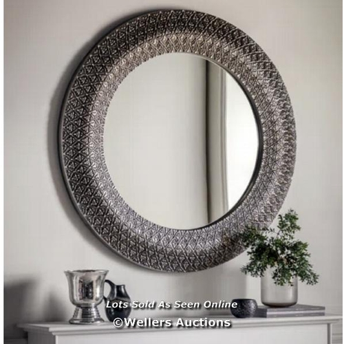 8007 - CHILLENDEN MIRROR - PEWTER / APPEARS TO BE NEW, OPEN BOX / SEE IMAGES FOR DETAILS / MAY HAVE DAMAGED... 