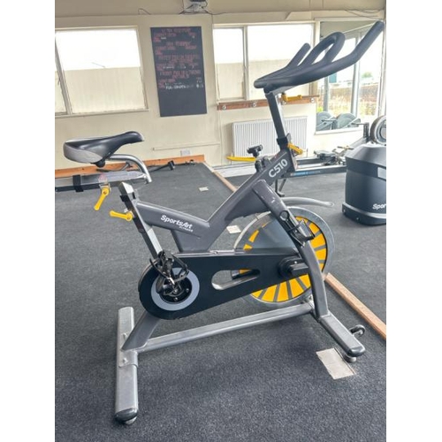 12 - SPORTSART FITNESS C510 INDOOR CYCLE, APPROX OVERALL DIMENSIONS 122CM (H) X 104CM (L) X 64CM (W)