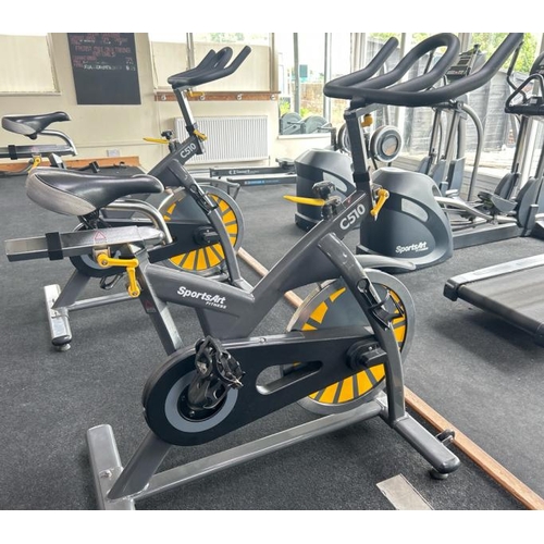 13 - SPORTSART FITNESS C510 INDOOR CYCLE, APPROX OVERALL DIMENSIONS 122CM (H) X 104CM (L) X 64CM (W)