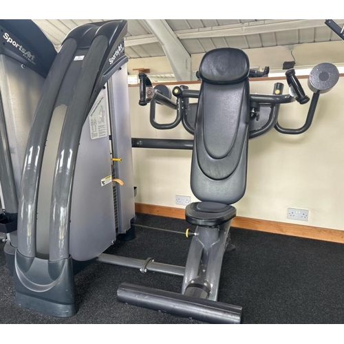 21 - SPORTSART S917 INDEPENDENT SHOULDER PRESS MACHINE, 100KG WEIGHT CAPACITY, APPROX OVERALL DIMENSIONS ... 