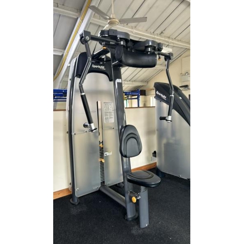 22 - SPORTSART FITNESS S922 PECTORAL FLY AND REAR DELTOID MACHINE, 100KG WEIGHT CAPACITY, APPROX OVERALL ... 