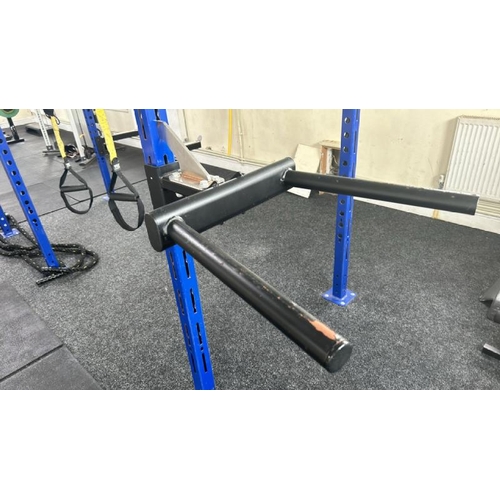 24 - FUNCTIONAL TRAINING RIG, TO INCLUDE DIP ATTACHMENT, PLATFORM ATTACHMENT, TRX SUSPENSION TRAINING BAN... 