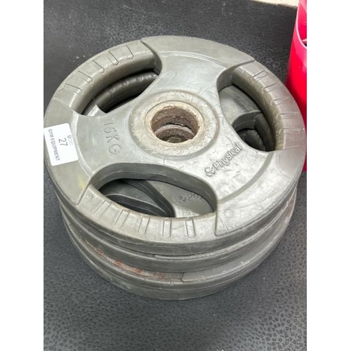 27 - X4 PHYSICAL 15KG PLATES