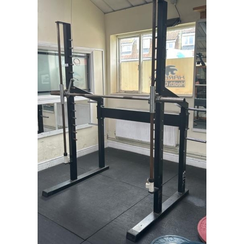 46 - PANATTA SPORT SMITH MACHINE, APPROX OVERALL DIMENSIONS 217CM (H) X 195CM (H) X 120CM (D)