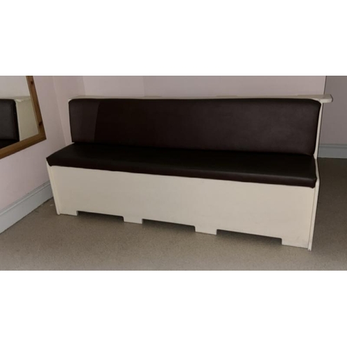 63 - X2 PADDED CHANGEROOM BENCHES, 83CM (H) X 194CM (L) X 65CM (D)