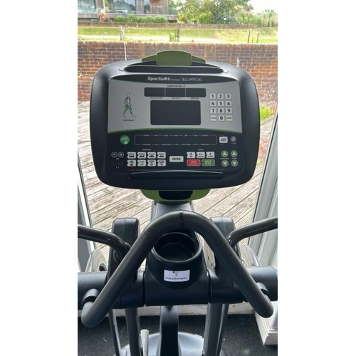 7 - SPORTSART FITNESS E875 ELLIPTICAL, APPROX OVERALL DIMENSIONS 170CM (H) X 220CM (L) X 70CM (W)