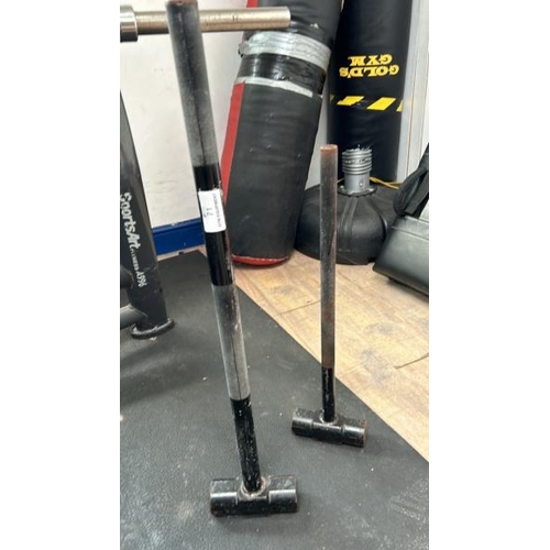 71 - X2 EXERCISE SLEDGEHAMMERS, LARGEST 100CM (L)