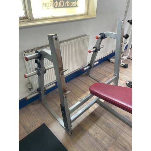 87 - FLEX FITNESS DECLINE BENCH PRESS, APPROX OVERALL DIMENSIONS 122CM (H) X 157CM (W) X 210CM (D)