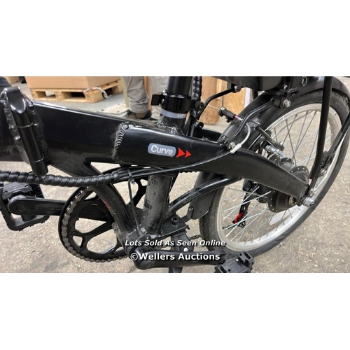 8337 - DAWES CURVE FOLDING ELECTRIC BIKE / WITHOUT BATTERY OR CHARGER / APPEARS TO BE EX-DISPLAY AND IN VER... 